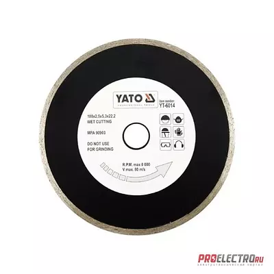 YATO YT-6014. ДИСК ОТРЕЗНОЙ С АЛМАЗНЫМ ПОКРЫТИЕМ.