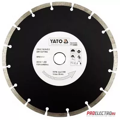 YATO YT-6004. ДИСК АЛМАЗНЫЙ ОТРЕЗНОЙ 180ММ.