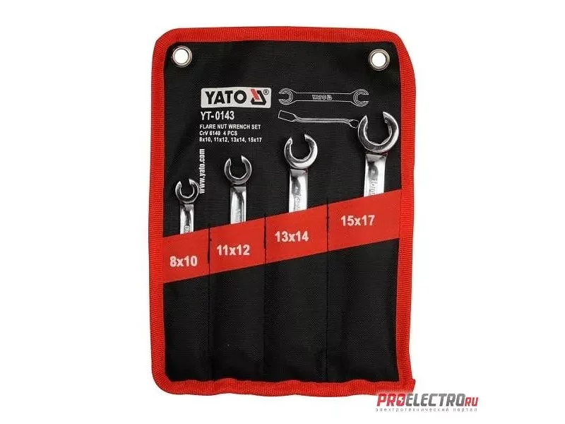 YATO YT-0143. НАБОР РАЗРЕЗНЫХ КЛЮЧЕЙ 4 ШТ.
