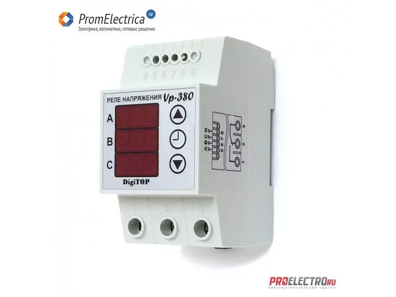 Vp-380V DigiTOP является аналогом реле контроля ABB CM-PSS.31