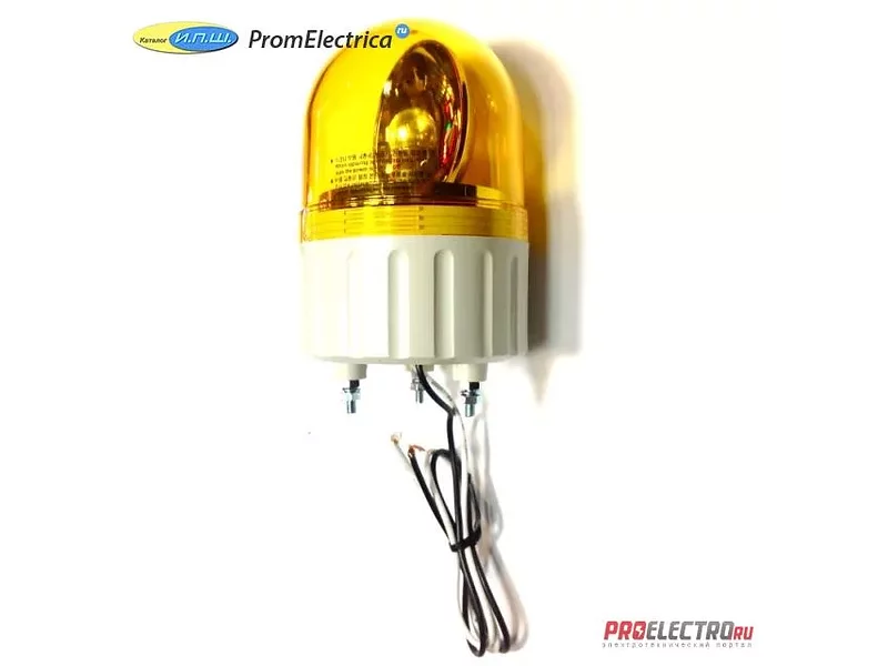 ASG-02Y (24VDC) Проблесковый маячок желтого цвета, 24 Вольта DC Autonics