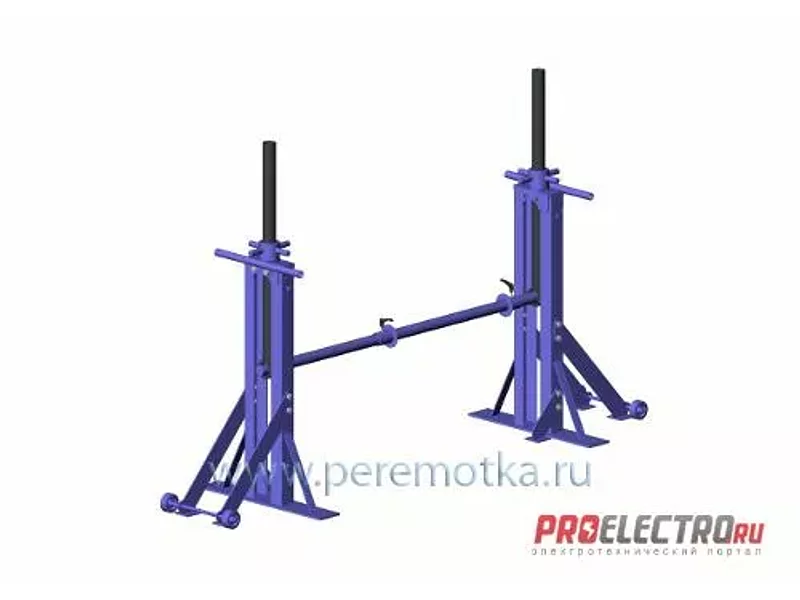 Кабельный домкрат ДК-5ВР серия Атлант. Винтовой домкрат для кабельных барабанов.