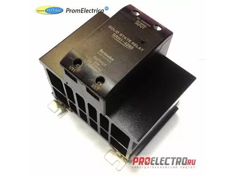 SRH1-1460R Тверд реле 1-фаза, управ 4-30VDC, коммут вых 60А/48-480VAC, Autonics