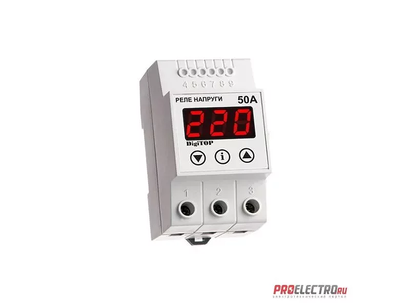 V-PROTECTOR 50A. ЦИФРОВОЕ РЕЛЕ НАПРЯЖЕНИЯ.