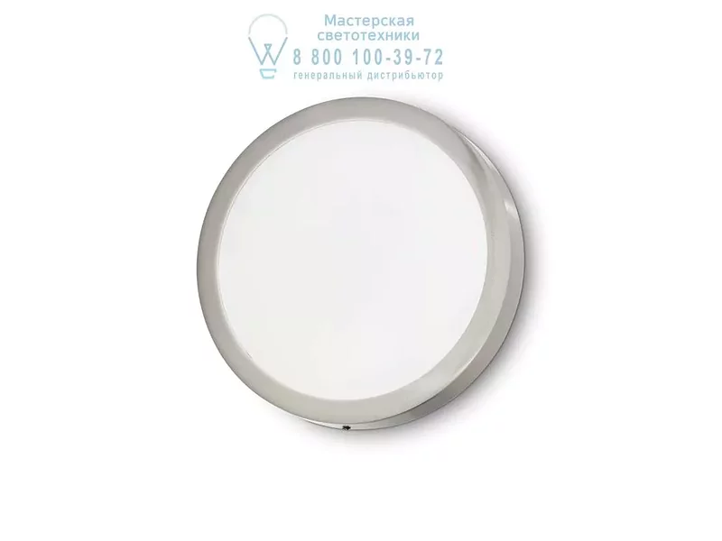 Ideal Lux UNIVERSAL AP1 24W ROUND NICKEL накладной светильник  141480