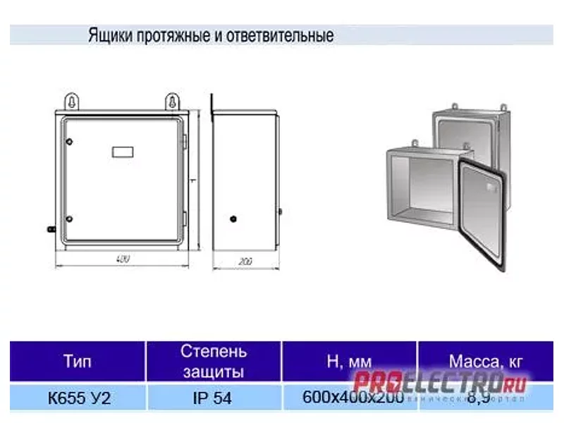 Ящик К-655 у2 ip54