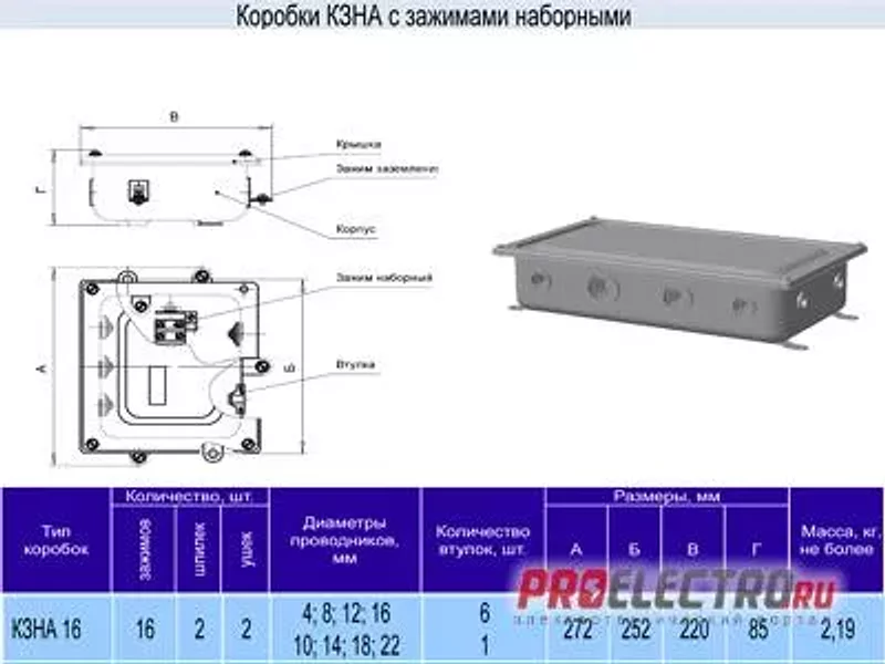 Коробка КЗНА-16 У3