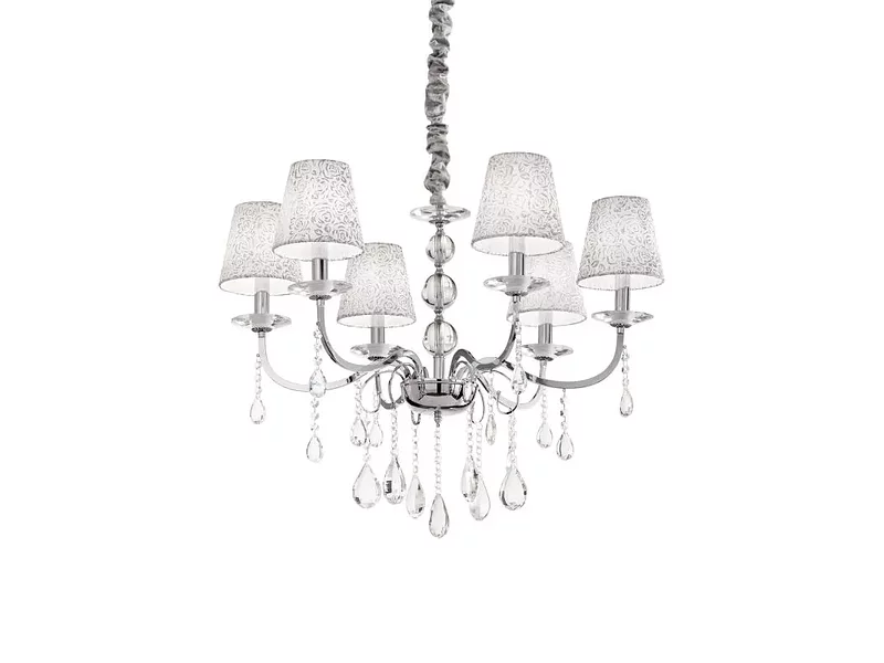 Ideal Lux PANTHEON SP6 CROMO подвесной светильник серый 088051