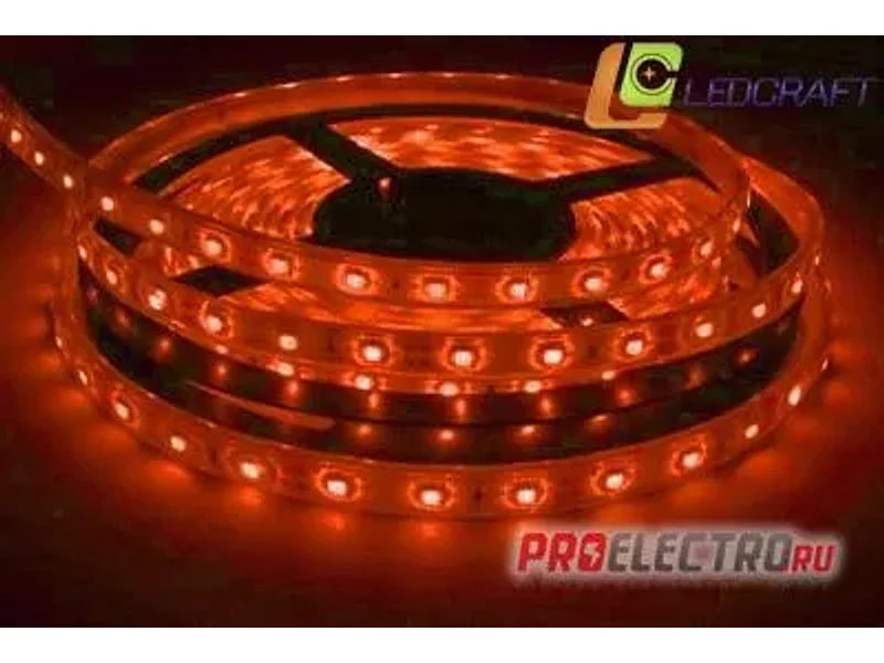 Светодиодная лента LC-3528-W-12R60 IP68 Красный