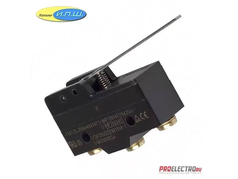 Z-15GW-B Концевой переключатель 15А, -25 +80С, Шарнирный рычаг OMRON