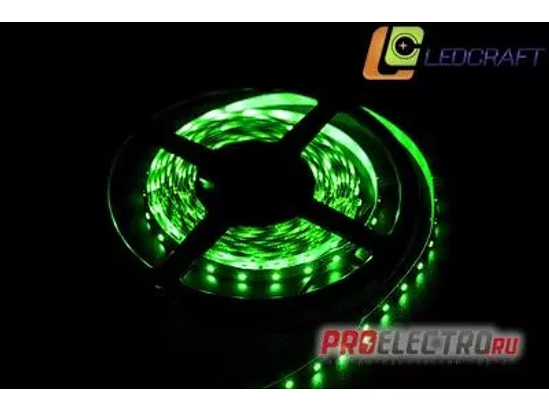Светодиодная лента LC-3528-12G60 IP33 зеленый
