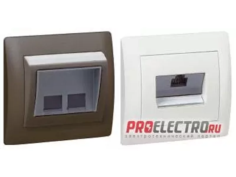 Розетка Galea Life RJ45 кат. 5е, UTP,2 коннектора,монтаж на винтах | арт. 775762
