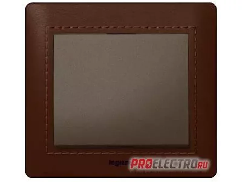 Рамка Galea Life 3 поста,вертикальная,Leather Club/Темно-корич.кожа | арт 771999