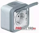 Розетка монтажная накладная Plexo IP55 2К+З 20А 230В,моноблок, Серый | арт 91655