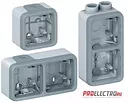 Коробка накладная горизонтальная Plexo IP55 кабель.ввод,PG, 2 поста,сер | 69674