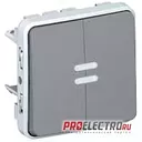 Механизм двойного переключателя Plexo IP55 с подсветкой, белый | арт. 69626
