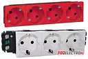 Розетка Mosaic 3х2К+З с защитными шторками, немецкий стандарт | арт. 77603