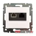 Розетка двойная RJ 11+RJ 45 UTP кат. 6, без захватов, алюминий | арт. 770280