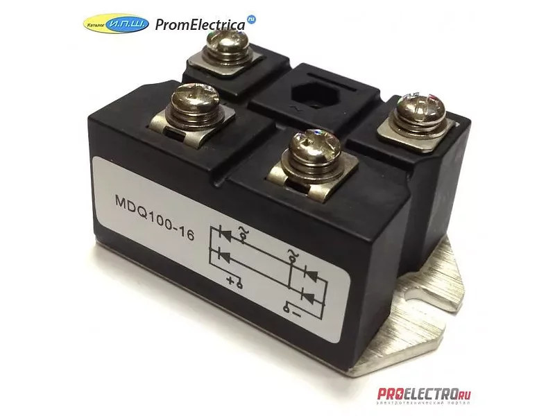 MDQ100/16 Является аналогом однофазного диодного моста POWERSEM: PSB82/12
