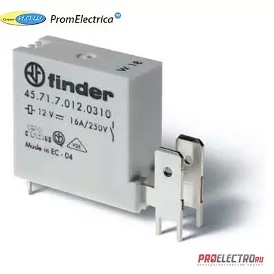 457170120310 Миниатюрные PCB реле + Faston 250 выводы с шагом 5мм 1NO 16A Finder