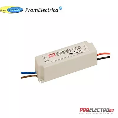 LPC-20-700 Импульсный блок питания 20W, 3-30V, 0-700мA Mean Well