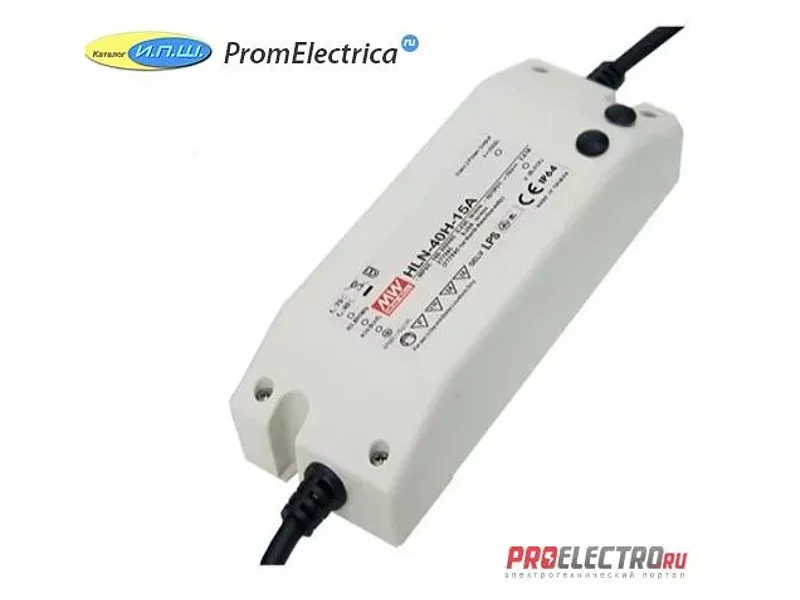 HLN-40H-36A Импульсный блок питания 40W, 36V, 0-1.12A Mean Well