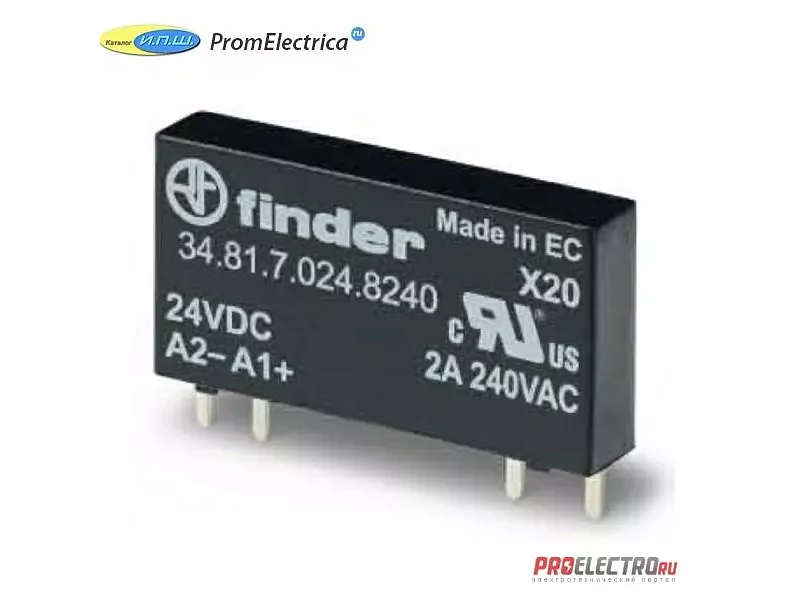 348170249024 Ультратонкие Твердотельные реле, 2A-24VDC,24VDC Finder