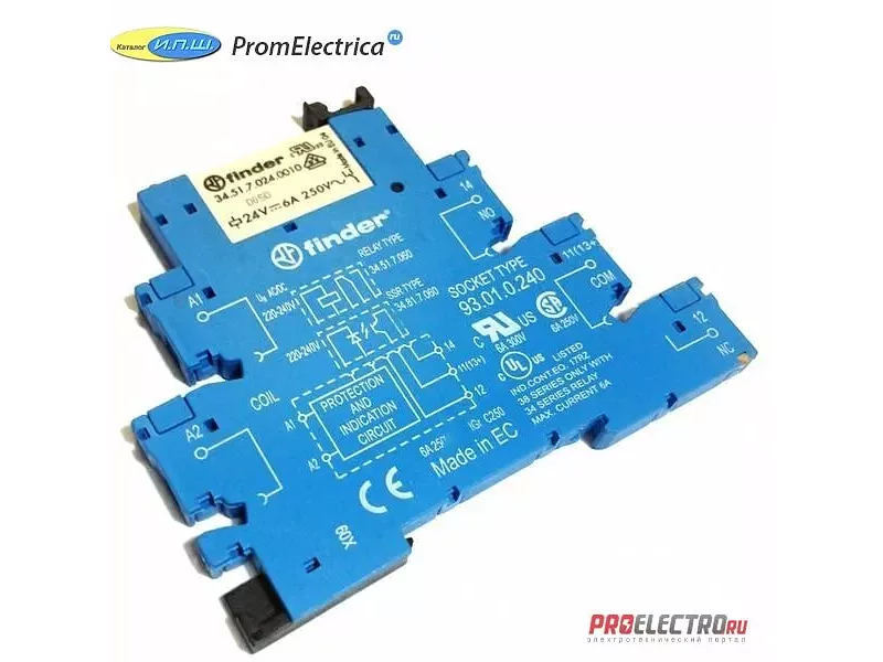 345170120010 Ультратонкие реле для печатного монтажа AgNi, 1CO 6A Finder