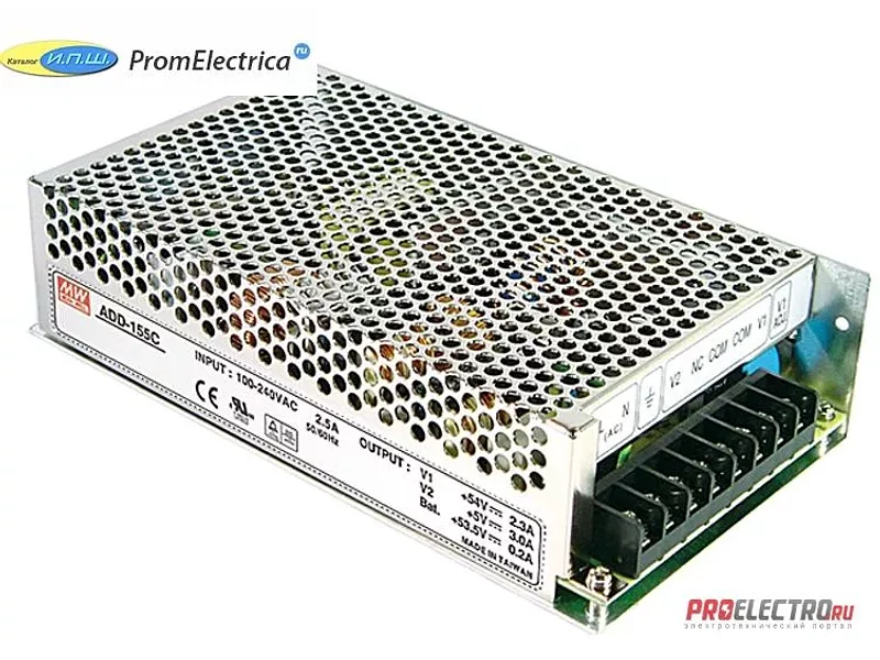 ADD-155A Импульсный блок питания 155W, 13,8V, 5V, 13,3V, 0-10,5А Mean Well