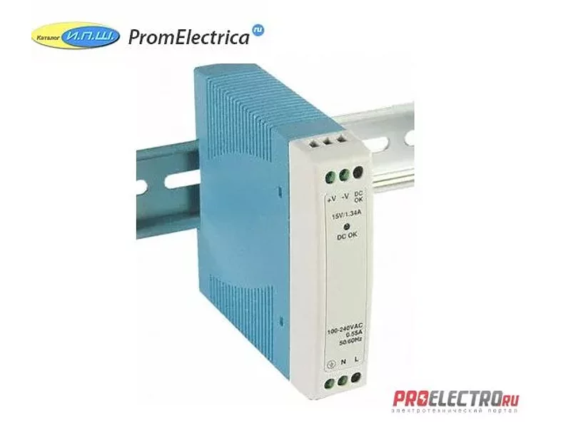 MDR-10-12 Импульсный блок питания 10W, 12V, 0-0.84A Mean Well