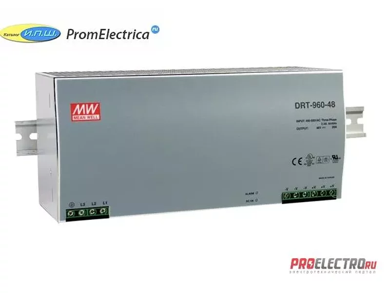 DRT-960-48 Импульсный блок питания 9600W, 48V, 0-20A Mean Well