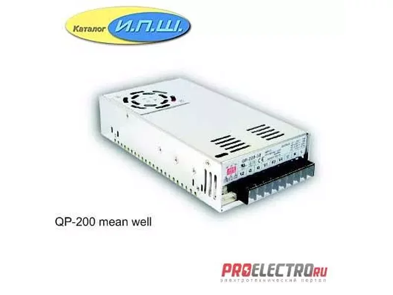 Импульсный блок питания 200W, 24V, 0.4-6.0A - QP-200D-24 Mean Well