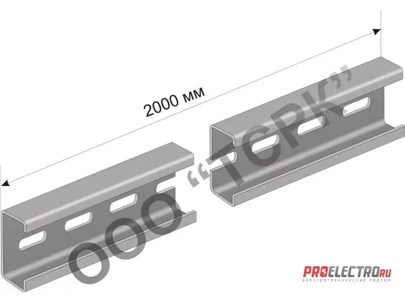 К101/2 УТ 1,5 Профиль С-образный H=25, B=10, h=8, S=1,5 mm (горячий цинк) L=2 M