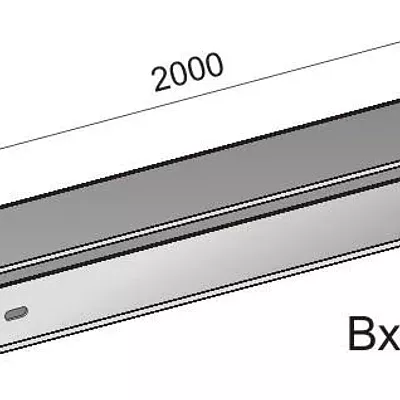 Лоток неперфорированный (глухой) кабельный Г-600х100х2000  (1,0мм) цинк