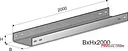 Лоток неперфорированный (глухой) кабельный Г-150х150х2000  (0,7мм) цинк