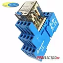 553490240090 реле 7А упр. 24VDC, с розеткой на дин рейку - 9404SMA - finder