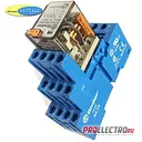 553480240040 реле 7А упр. 24VAC, с розеткой на дин рейку - 9404SMA - finder