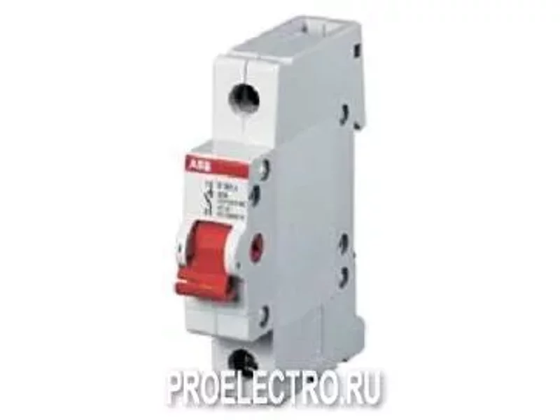 Рубильник 1 полюсный E201r 63A рычаг красный | STO2CDE281001R0063 | ABB