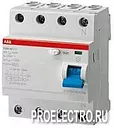 Выключатель дифф.тока УЗО 4-полюсный F204 AC-100/0,5 | ELC2CSF204001R4900 | ABB