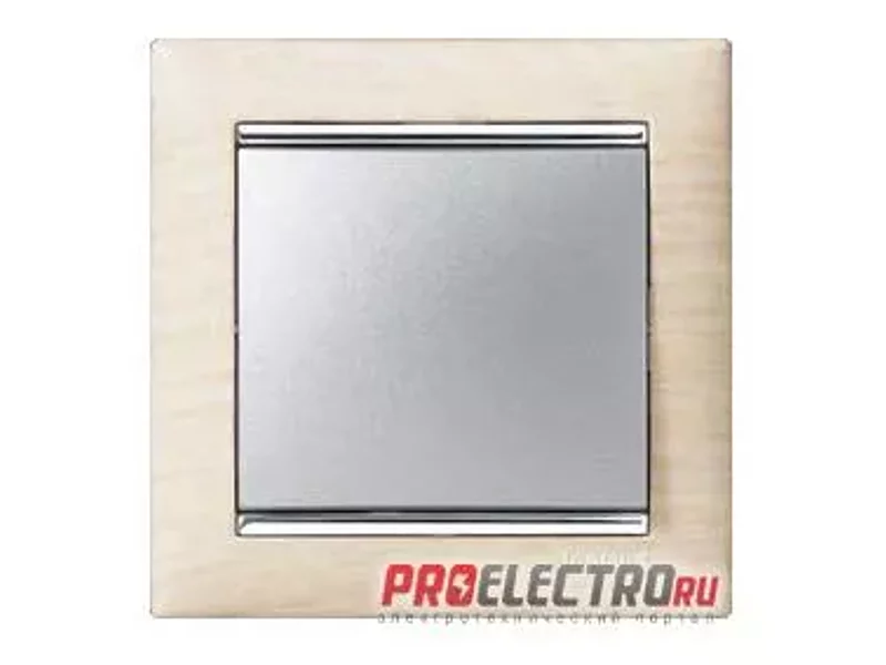 Рамка Valena 5 постов, горизонтальная, светлое дерево/серебр.штрих | арт. 770385
