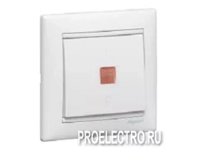 Выключатель Valena 16АХ 250В 2P,оранжевый индикатор, алюминий | арт. 770214