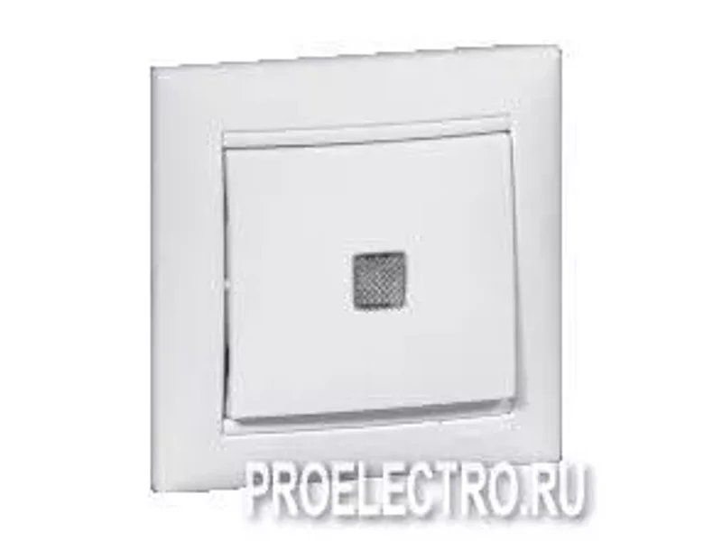 Выключатель Valena 10АХ 250В зеленая подсветка, белый | арт. 774410 | Legrand