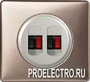 Лицевая панель розетки для колонок Celiane,двойная,Графит | арт. 64941 | Legrand