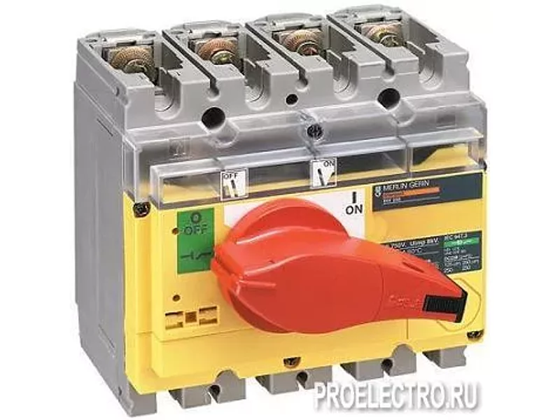 Выключатель-разъединитель INTERPACT INV160 4П экстренного отключения | арт.31185