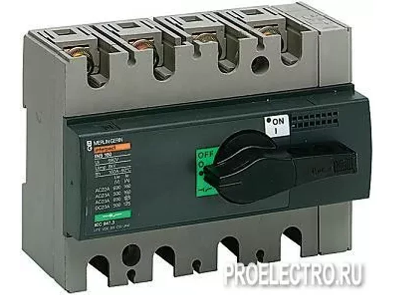 Выключатель-разъединитель INTERPACT INS125 4П | арт. 28911 Schneider Electric