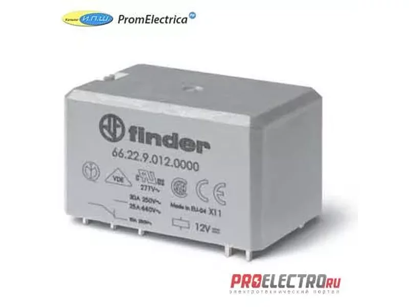 662282300000 Силовые реле Finder, 30 Ампер, 230 Вольт AC