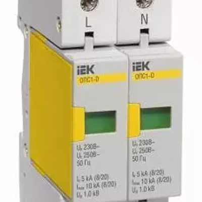 Ограничитель импульсных перенапряж. ОПС1-D 1Р In=5kA Un=230B Im=10kA |MOP10-1-D