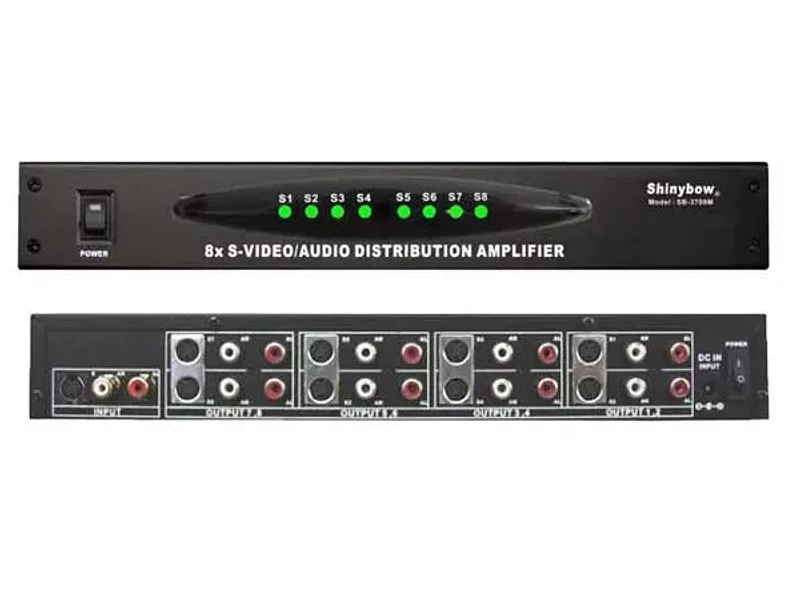 ShinyBow SB-3709 SV+ST.Audio Усилитель-распределитель 1:8 S-video