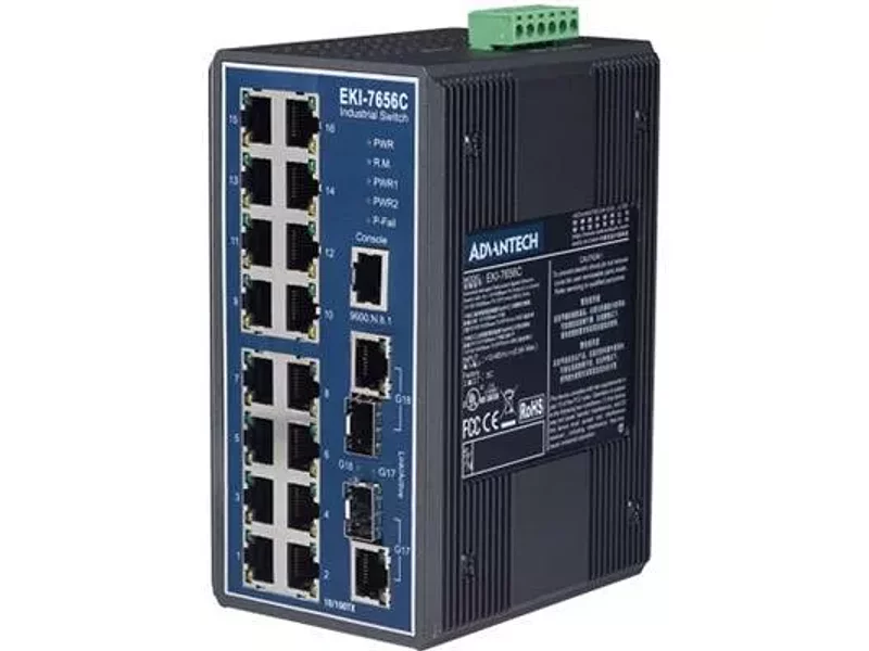 EKI-7656C управляемый отказоустойчивый 18-портовый коммутатор Gigabit Ethernet