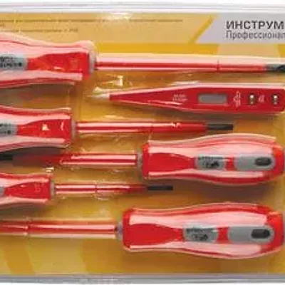 Набор изолированных отвёрток КВТ (6 шт.)